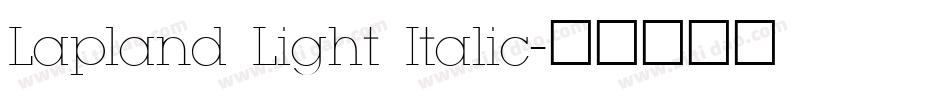 Lapland Light Italic字体转换